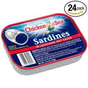 Chicken of the Sea Sardines Hot Sauce, 3.75 Ounce Tins (Pack of 24)