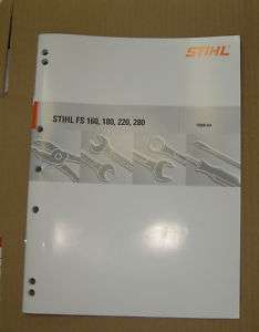 FS 160, 180, 220, 280 Stihl Trimmer Service Manual *New  