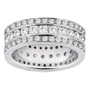 00 CT TW Round Diamond Wedding Band in Channel Pave Setting in 18k 