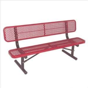 Ultra Play P 6 Diamond Pattern Bench with Back Frame Color/Coat Color 
