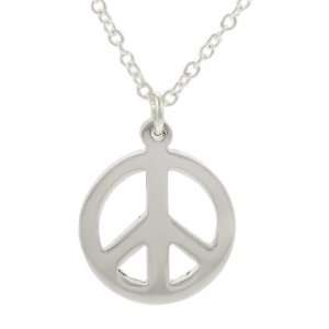  Sterling Silver Peace Sign Necklace Jewelry