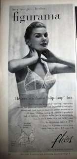 1956 Vintage FLEXEES Figurama Slip Loop Bra Ad  