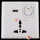 New Home Wall Power Supply USB Socket Switch with USB Port Interface