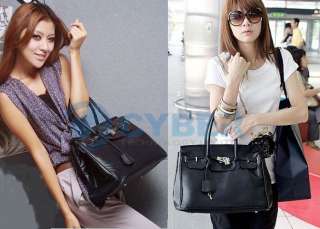 Women Handbag Tote Bag Fashion Soft Faux Leather W/Lock  