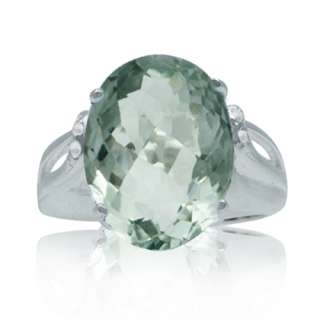 14ct. HUGE Natural Green Amethyst & White Topaz 925 Sterling Silver 