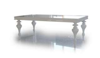 BELLA White Lacquer contemporary Dining Table MODERN  