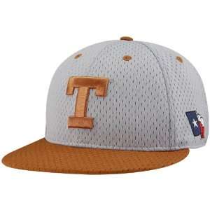  Nike Texas Longhorns Gray Burnt Orange On Field Mesh Fitted Hat 