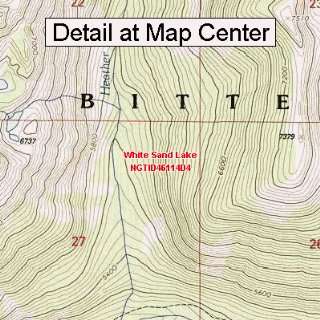   Map   White Sand Lake, Idaho (Folded/Waterproof)