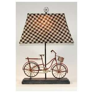 Charming Brick Red Bicycle Table Lamp