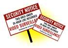 burglars beware video surveillance yard sign and decal now you can 