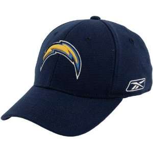  Reebok San Diego Chargers Navy Blue Flex Fit Hat Sports 