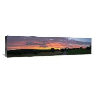  Golden Sunset over the Valley   Gallery Wrapped Canvas 