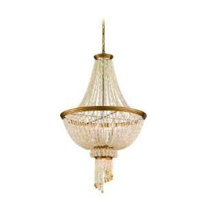 Bali Collection 7 Light 33 Champagne Leaf Crystal Chandelier with Sea 