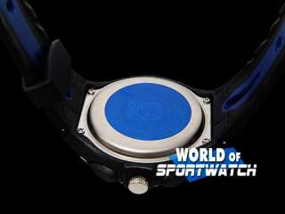 OHSEN Man Dual Time Blue Waterproof Sports Stop Watch  