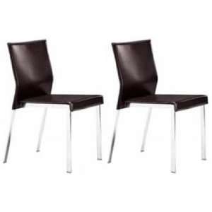 Zuo Set of Two Boxter Espresso Dining Chairs 
