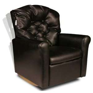   Pecan Brown Leather Like Rocker Kids Recliner Furniture & Decor