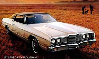 1972 FORD LTD ~ BROUGHAM (WHITE WITH BLACK TOP) MAGNET  