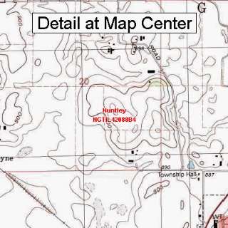   Topographic Quadrangle Map   Huntley, Illinois (Folded/Waterproof