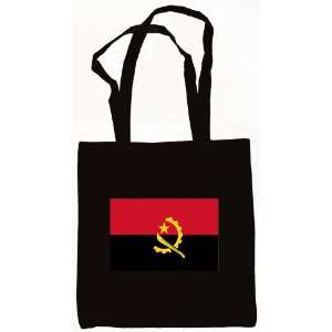  Angola Flag Tote Bag Black 