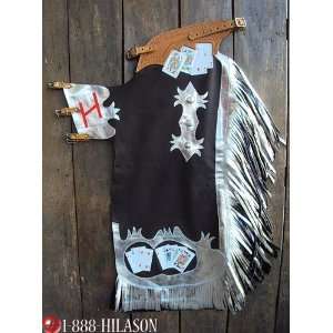  709 Bull Riding Pro Rodeo Western Bronc Leather Chaps 