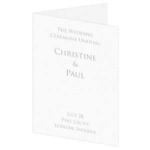  80lb A7 Wedding Program Paper   Linen Arctic White (50 