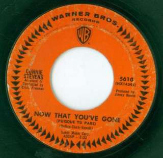 CONNIE STEVENS   WARNER BROTHERS   NOW THAT YOUVE GONE (PUISQUE TU 