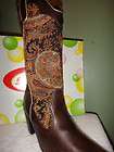 NIB WOMENS COMFORTABLE WESTERN COWBOY COWGIRL BOOTS TAPESTRY STYLE