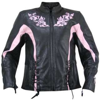 Xelement XS2005 Embroidered Ladies Motorcycle Jacket S  