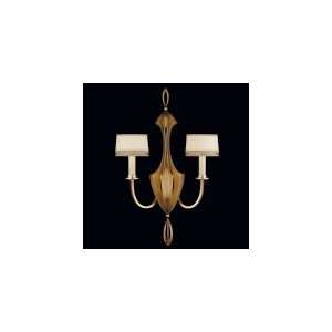Fine Art Lamps Staccato Gold Two Light Wall Sconce in Toned Gold Leaf 