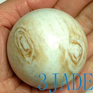 52.5mm Natural Petrified Wood Chalcedony Ball / Sphere  