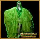 Charismatico Green Organza SISSY Transvestite CABARET Drag Ruffle 