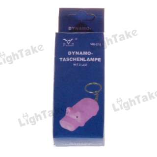 24679 Mini Pig 2 LEDs Flashlight keychain Assorted Color  
