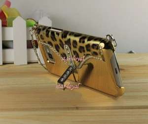 Luxury Leopard Bling Stand HandBags Cover Case For Samsung Galaxy S2 
