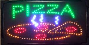 LED PIZZA SIGN light up motion flashing display signs  