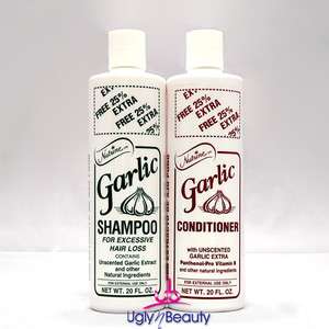 Nutrine Garlic Shampoo+Conditioner 20oz Set Unscented  