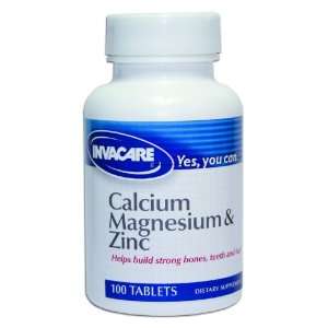  Invacare® Calcium, Magnesium & Zinc Tablets Health 