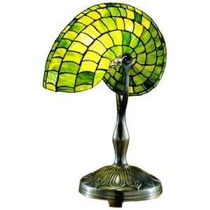  Green Nautilus Replica Dale Tiffany Accent Lamp
