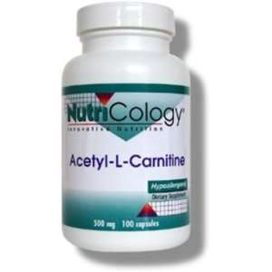 Acetyl L Carnitine 500 mg 100 Caps   Nutricology Health 