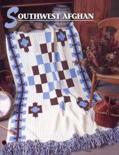 Southwest Afghan Annies Crochet NEW PATTERN Leaflet  