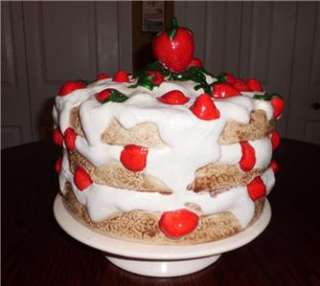 Vintage Strawberry Shortcake Cake Stand Pedestal Covered Plate  