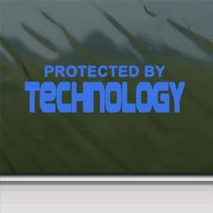  Protected By Technology Blue Decal Truck Window Blue 