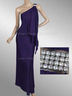 Unique One Shoulder Diamantes NWT Stretchy Long Evening Gown 09463PP 