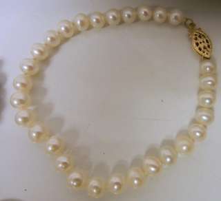 Lot of 12 PEARL NECKLACE Bracelet Earrings Ring 10k 14k GOLD Sterling 