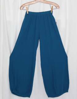 OH MY GAUZE Cotton SUGAR Pants Petite 1 (S/M) 2 (M/L) 3 (XL/1X) Blue 
