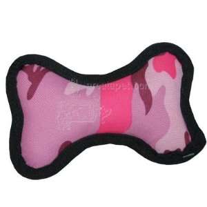  Zanies Toughstructable Small Pink Camo Bone Dog Toy Pet 