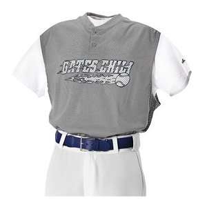   Button Custom Baseball Vests SI   SILVER (GREY) YM