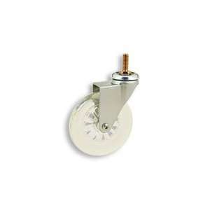 Cool Casters   Translucent Wheel Caster, Clear Wheel, Satin Chrome 