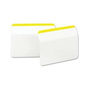  Durable Hanging File Tabs, 2 x 1 1/2, Striped, Yellow, 50 