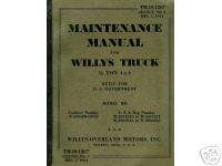 1941 Military Manual Willys Jeep MB GPW TM 10 1207  
