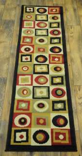 BOXES MULTI MODERN DESIGN AREA RUG 22x83 HALLWAY RUNNER (Fits to 2 